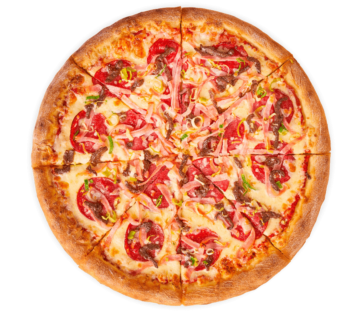 Пицца Мясное Изобилие: заказать по цене от 499 руб | Milana Pizza